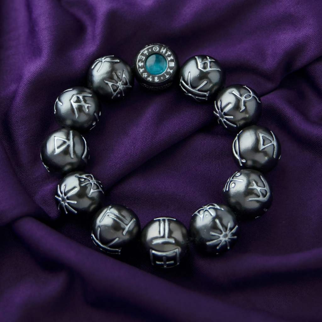 Marvel X Rocklove Black Panther Wakanda Gray Kimoyo Beaded Bracelet